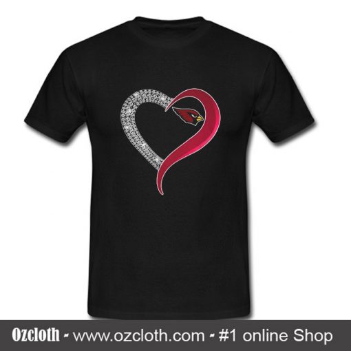 Diamond Arizona Cardinals Primary Love T-SHIRT