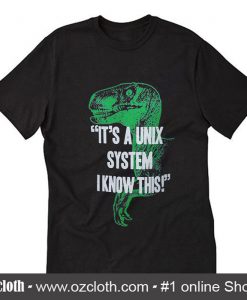 Jurassic Park Unix System Velociraptor T-Shirt