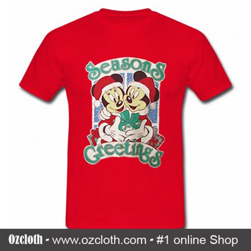 Seasons Greetings Mickey Mouse T Shirt