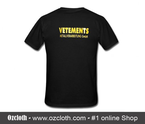 Vetements Metallverarbeitung T-Shirt back