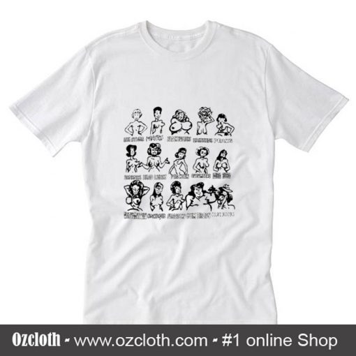Vintage Boobs Breasts Types T-Shirt