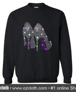 Diamond high heels Spanrkles Sweatshirt