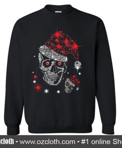 Official Skull Rhinestone Christmas Sweatshirt