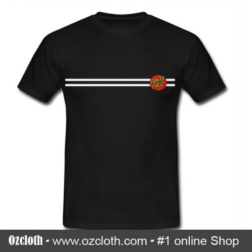 Striped Santa Cruz T Shirt