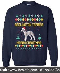 Bedlington Terrier Merry Christmas Sweatshirt