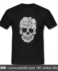 Best Price Dogs stacked into skull T shirt