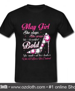 Diamond shoes may girl she T Shirt