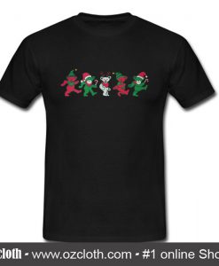 Grateful Dead Dancing Bears Christmas T Shirt