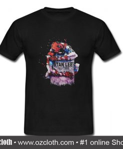 Spider-Man hug Stan Lee gravestone 1922 - 2018 T Shirt