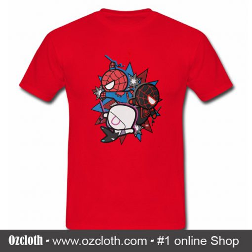 Kawaii Spider-Man, Spider-Gwen, & Miles Morales T Shirt