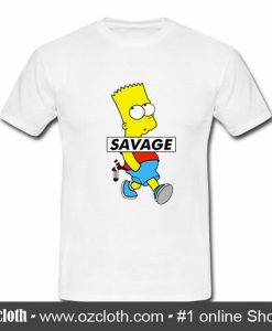 Savage Bart Simpson T Shirt