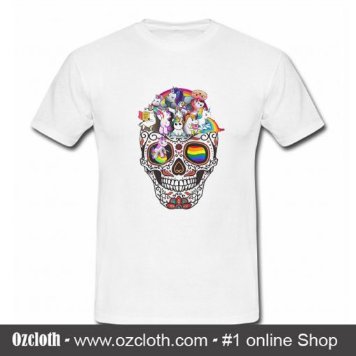 Unicorn Skull T Shirt