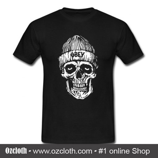 Black Skull Obey T Shirt