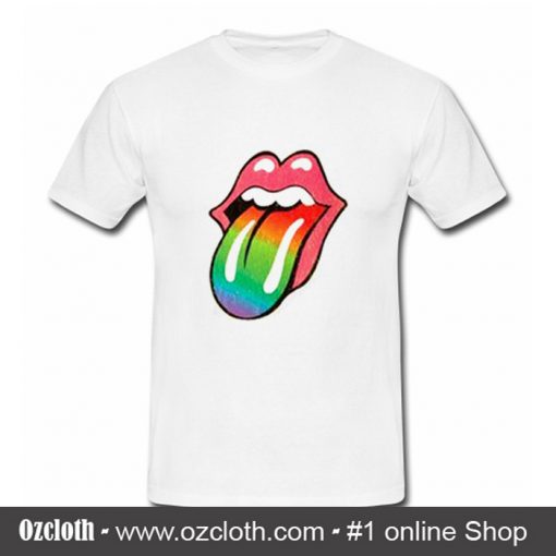 Rainbow Rolling Stones T-Shirt (Oztmu)