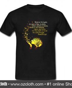 Blessed Are The Gypsies The Makers Of Music The Artists Writers And Vagabonds Beautiful Eyes T Shirt (Oztmu)