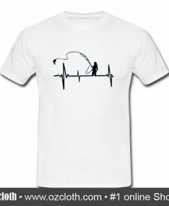 Fishing Heartbeat T Shirt (Oztmu)