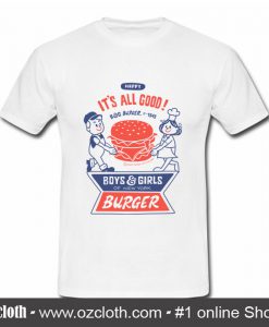 Happy Its All Good Big Burger Boys & Girls T Shirt (Oztmu)