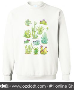 Cacti Watercolor Sweatshirt (Oztmu)