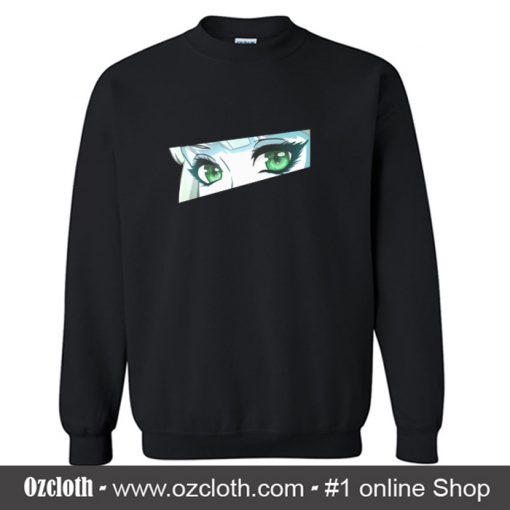 Green Anime Eyes Sweatshirt (Oztmu)