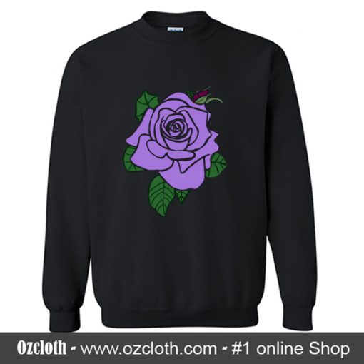 Purple Rose & Bud Sweatshirt (Oztmu)