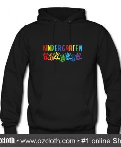 Kindergarten Teacher Handprints Hoodie (Oztmu)