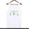 Letter Floral Print Crop Tanktop (Oztmu)