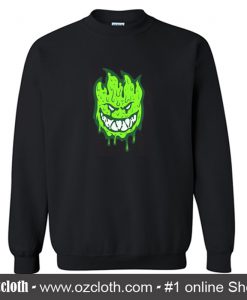 Now Santa Cruz Spitfire Wheels Blue Zombie Skateboards Sweatshirt (Oztmu)