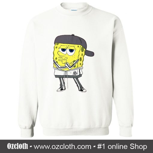 Pondering Spongebob Drawstring Sweatshirt (Oztmu)