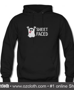 Sheet Faced Funny Ghost Halloween Hoodie (Oztmu)