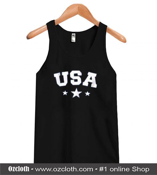 USA Star Letter Graphic Tanktop (Oztmu)