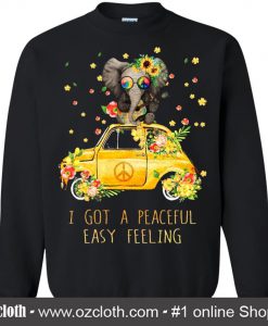 Peaceful Easy Feeling Black Sweatshirt (Oztmu)