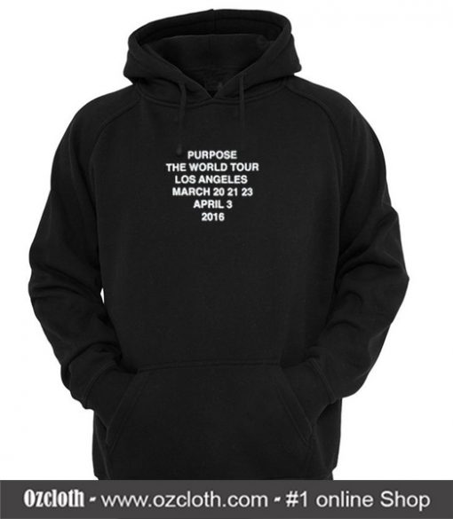 Purpose The World Tour Los Angeles 2016 Hoodie (Oztmu)
