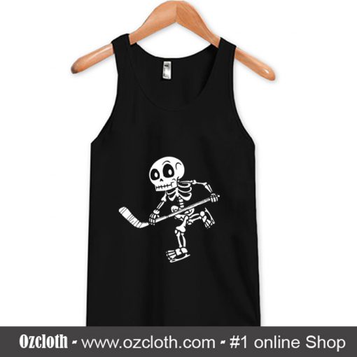 Skeleton Hockey Lovers Halloween Tank Top (Oztmu)