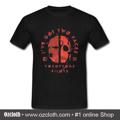 Twenty One Pilots Two Faces T Shirt (Oztmu)