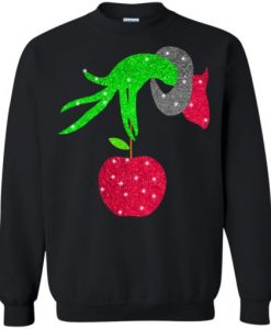 Grinch hand holding Apple Sweatshirt (Oztmu)
