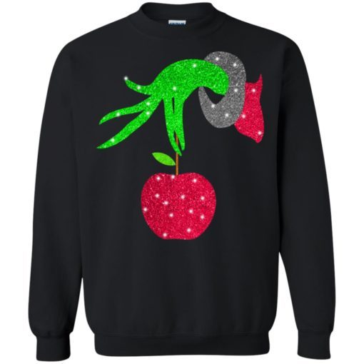 Grinch hand holding Apple Sweatshirt (Oztmu)