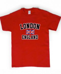 London England Flag Red T-Shirt (Oztmu)