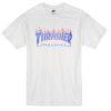 Thrasher Patriot Blue Flame T Shirt (Oztmu)