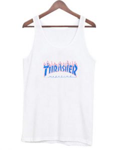 Thrasher Patriot Blue Flame Tank Top (Oztmu)