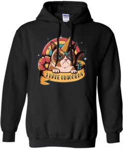 Unicorn Cat I Hate Unicorn Hoodie (Oztmu)