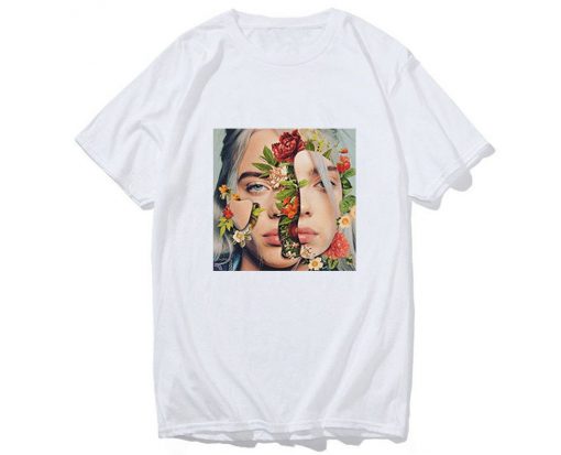 Billie Eilish Flower Aesthetic Printed Cool T Shirt (Oztmu)