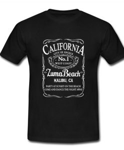 California Zuma Beach Malibu T Shirt (Oztmu)