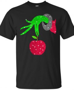 Grinch hand holding Apple T Shirt (Oztmu)