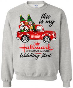 Snoopy This is my Hallmark Christmas movie watching Sweatshirt (Oztmu)