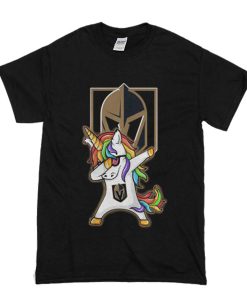 Unicorn Dabbing Vegas Golden Knights T Shirt (Oztmu)