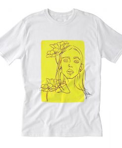 floral de figura T Shirt (Oztmu)