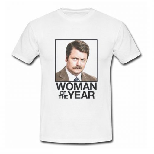 Ron Swanson Woman of the Year Parks and Recreation T-Shirt (Oztmu)