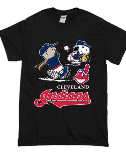 Charlie Brown Snoopy Cleveland Indians T-Shirt (Oztmu)
