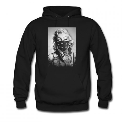 Marilyn Monroe Black Bandana Hoodie (Oztmu)