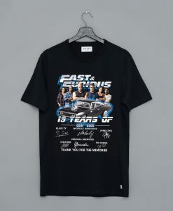 19 Years of Fast and Furious 2001 2020 10 Movies T Shirt (Oztmu)